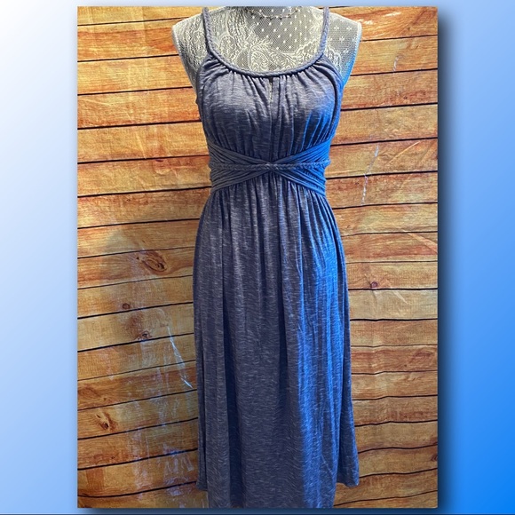 🤍MAX STUDIO💙 Heather Blue Midi Dress - Picture 1 of 7